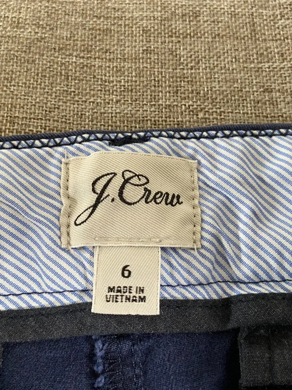 J. Crew Chino Shorts Women's 6 Mid Rise Blue Casual